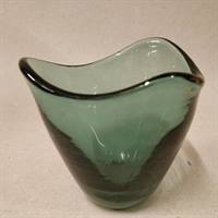 grøn retro glas skål